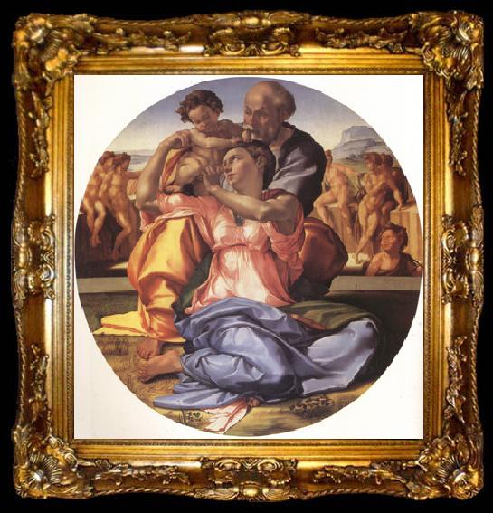 framed  Michelangelo Buonarroti The Doni Tondo (nn03), ta009-2